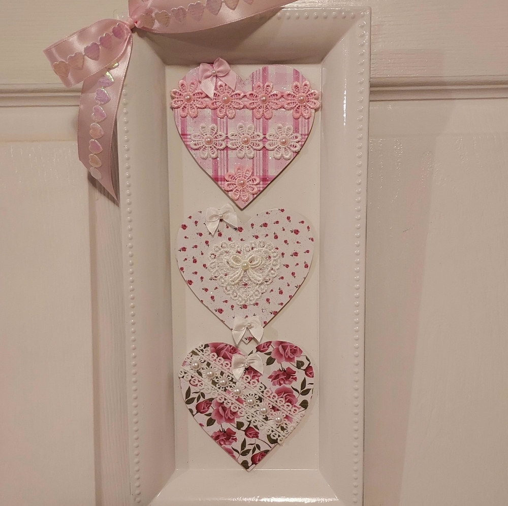 Heart Plaque ,Heart Door Decoration, Wall hanging decor
